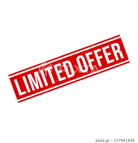 Limited Offer Letter Rubber Stamp Vector Design Template 137941848