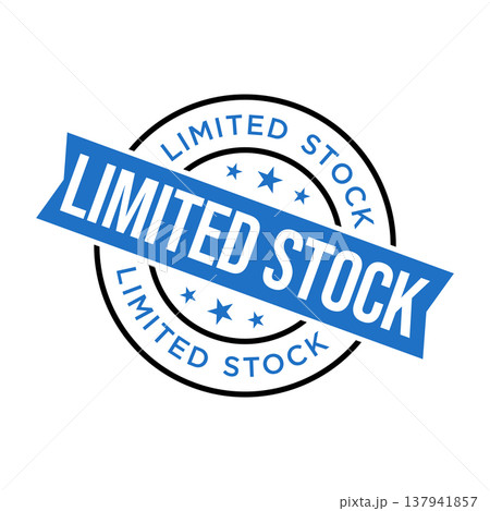 Limited Stock Letter Rubber Stamp Vector Design Template 137941857