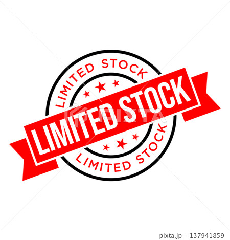 Limited Stock Letter Rubber Stamp Vector Design Template 137941859