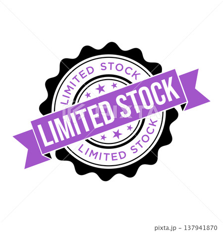 Limited Stock Letter Rubber Stamp Vector Design Template 137941870
