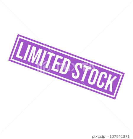 Limited Stock Letter Rubber Stamp Vector Design Template 137941871