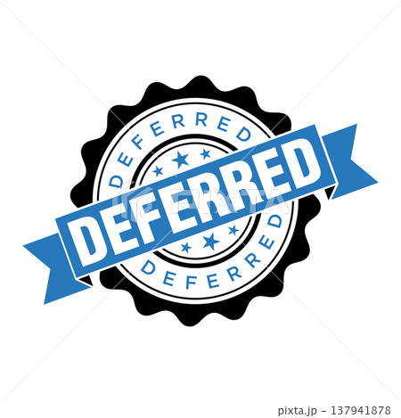 Deferred Letter Rubber Stamp Template Design 137941878
