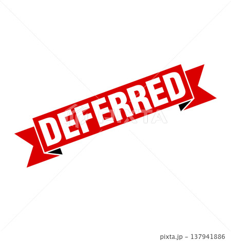 Deferred Letter Rubber Stamp Template Design 137941886