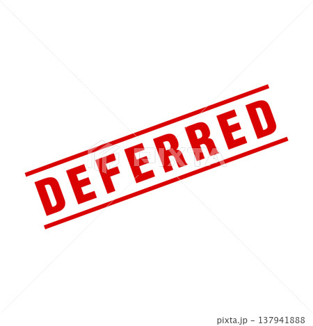 Deferred Letter Rubber Stamp Template Design 137941888