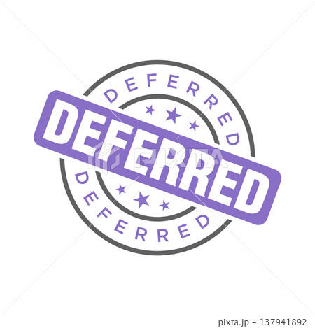 Deferred Letter Rubber Stamp Template Design 137941892