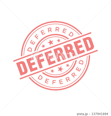 Deferred Letter Rubber Stamp Template Design 137941894