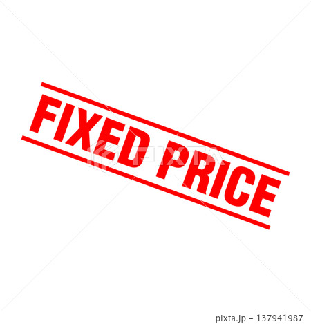 Fixed Price Letter Rubber Stamp Template Design 137941987