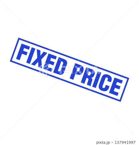 Fixed Price Letter Rubber Stamp Template Design 137941997