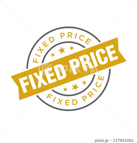 Fixed Price Letter Rubber Stamp Template Design 137942002