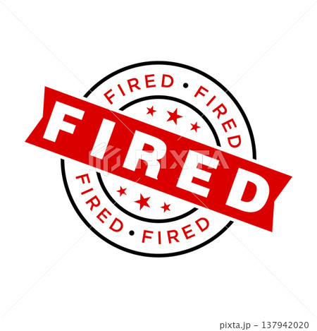 Fired Letter Rubber Stamp Template Design Fired Letter Rubber Stamp Template Design 137942020