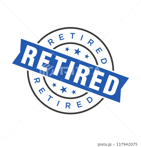 Retired Letter Rubber Stamp Template Design Retired Letter Rubber Stamp Template Design 137942075
