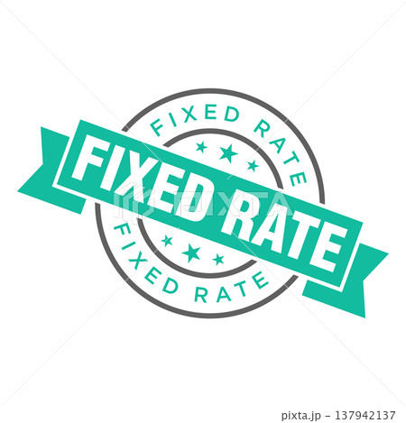 Fixed Rate Letter Rubber Stamp Template Design 137942137