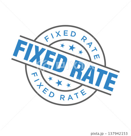 Fixed Rate Letter Rubber Stamp Template Design 137942153