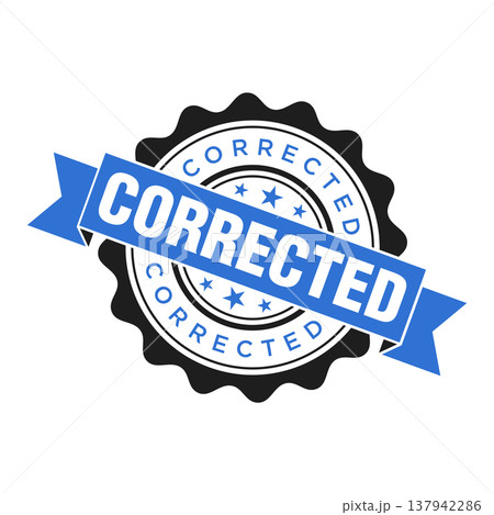 Corrected Letter Rubber Stamp Template Design 137942286