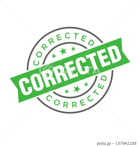 Corrected Letter Rubber Stamp Template Design Corrected Letter Rubber Stamp Template Design 137942288