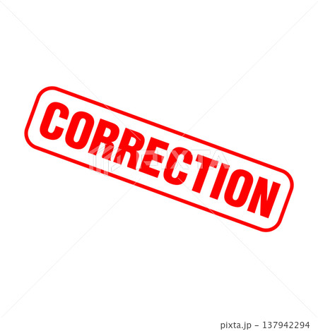 Correction Letter Rubber Stamp Template Designのイラスト素材 [137942294] - PIXTA