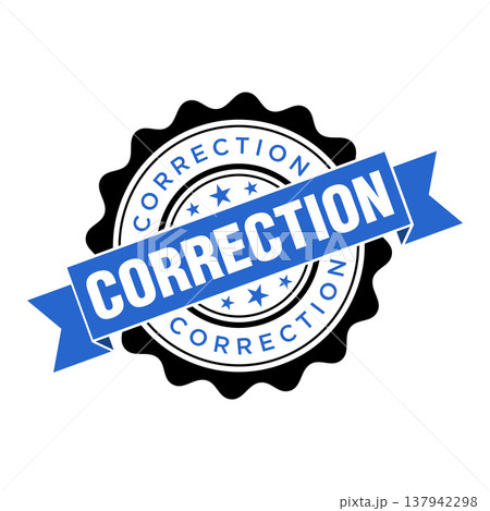Correction Letter Rubber Stamp Template Design 137942298