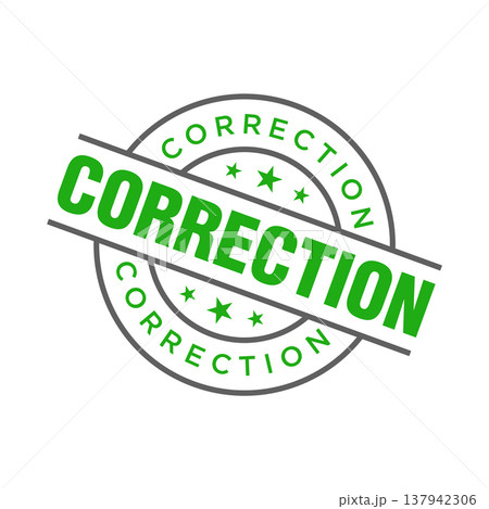 Correction Letter Rubber Stamp Template Design Correction Letter Rubber Stamp Template Design 137942306