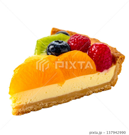 果物がたくさん乗ったフルーツタルト、ケーキの素材 137942990