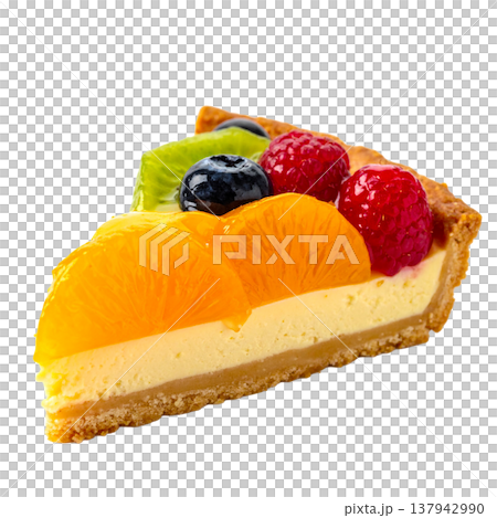 果物がたくさん乗ったフルーツタルト、ケーキの素材 137942990