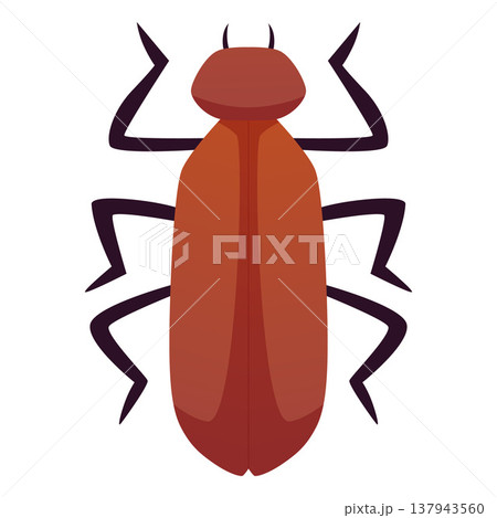 Cockroach insect vector flat icon, brown bug with six paws, cartoon hexapod beetle bad pest parasite, Entomology concept 137943560