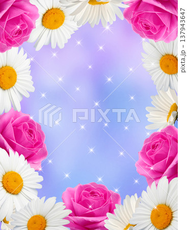Daisy with roses and stars 137943647