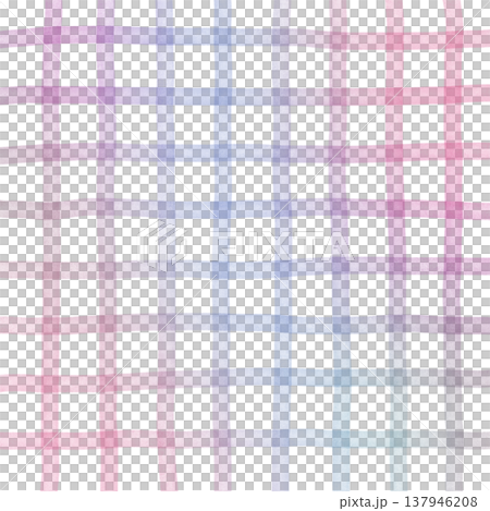 Pink Purple Gradient Plaid Gingham Madras Check Hand Drawn Background Pattern Overlay 137946208