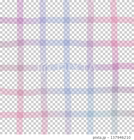 Pink Purple Gradient Plaid Gingham Madras Check Hand Drawn Background Pattern Overlay 137946210