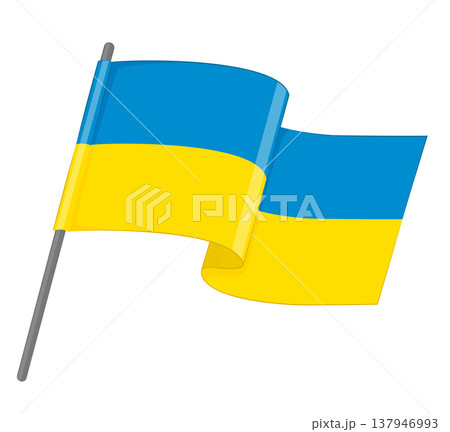 Flag of Ukraine. Vector illustration of the symbols of Ukraine. National flag of Ukraine. 137946993