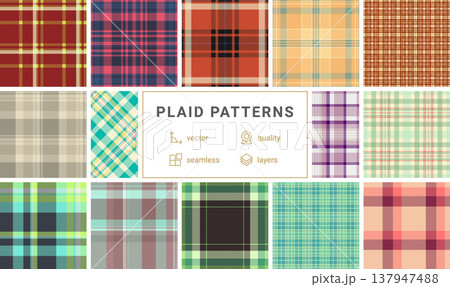 Plaid pack ideal for mixed creative projects. Works for journals, notebooks, apparel, and digital presentations. Plaid pack ideal for mixed creative projects. Works for journals, notebooks, apparel, and digital presentations. 137947488