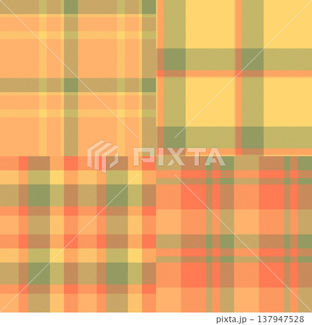 Plaid pattern pack for flannel shirt manufacturing. Coordinated tartan layouts ensure consistent designs. Vector paths stay precise. 137947528