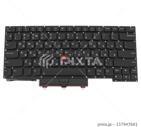 laptop keyboard, laptop spare part, isolated on white background 137947681
