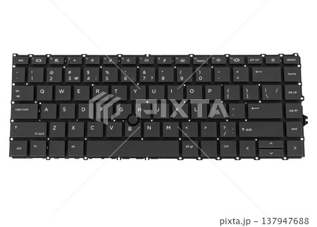 laptop keyboard, laptop spare part, isolated on white background 137947688