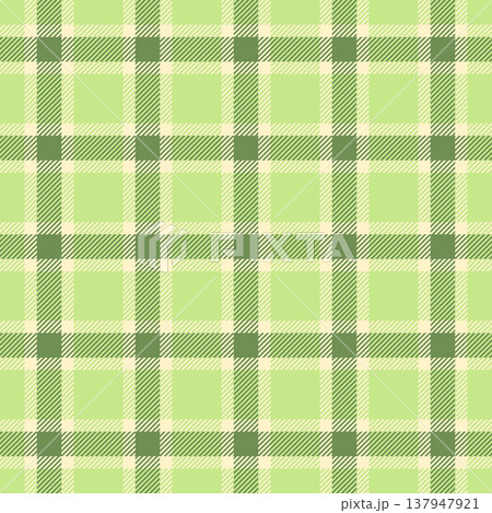 Vivid tartan seamless plaid, tee background vector textile. Tradition texture fabric check pattern in green and light colors. 137947921
