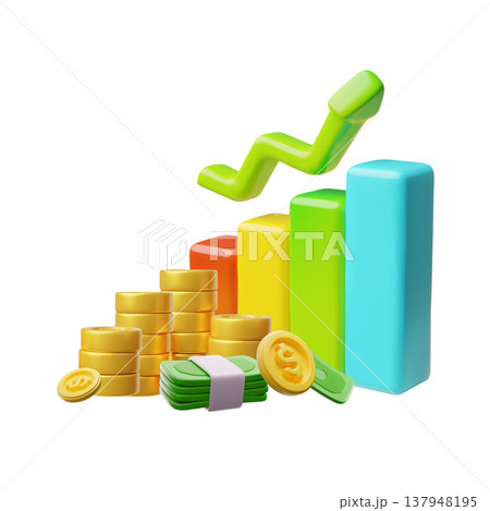 Investment and finance 3d vector illustration set 137948195