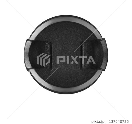 camera lens cap, isolated on white background 137948726