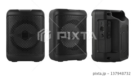 acoustic system, acoustic speakers, on a white background acoustic system, acoustic speakers, on a white background 137948732
