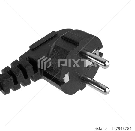 220 volt plug, close-up, on a white background 220 volt plug, close-up, on a white background 137948784