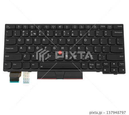 Laptop keyboard, laptop spare part, isolated on white background 137948797