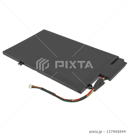 laptop battery, laptop spare part, isolated on white background 137948844