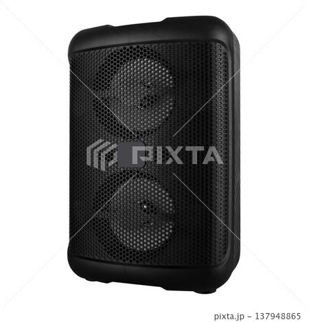 acoustic sound system, speakers, on a white background acoustic sound system, speakers, on a white background 137948865