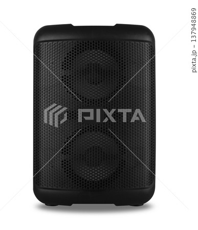 acoustic sound system, speakers, on a white background acoustic sound system, speakers, on a white background 137948869