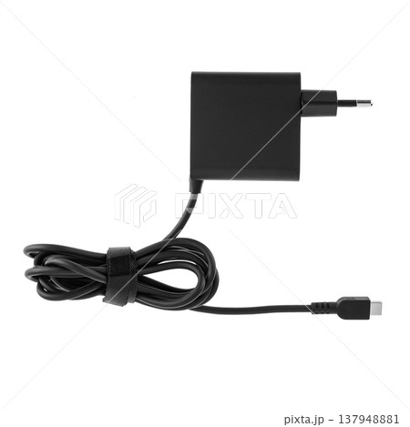 laptop power adapter, power supply, laptop accessory, on a white background laptop power adapter, power supply, laptop accessory, on a white background 137948881