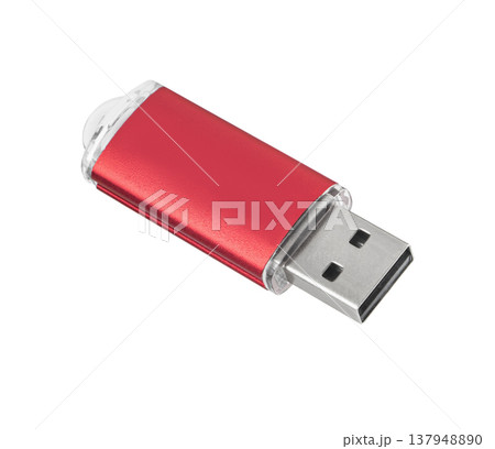 USB flash drive, flash memory, on a white background 137948890