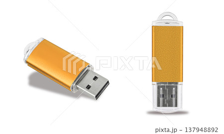 USB flash drive, flash memory, on a white background 137948892
