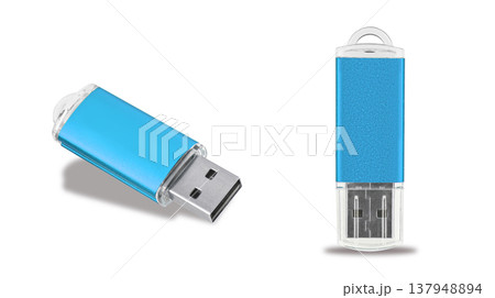 USB flash drive, flash memory, on a white background 137948894