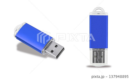 USB flash drive, flash memory, on a white background 137948895