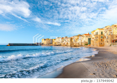 Remarkable cityscape of Cefalu city. Remarkable cityscape of Cefalu city. 137949042