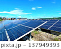 豊かな自然と共存する太陽光発電所 再生可能エネルギーのイメージ 137949393