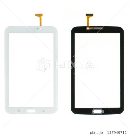 touchscreen for phone, spare part for phone, isolated on white background touchscreen for phone, spare part for phone, isolated on white background 137949711
